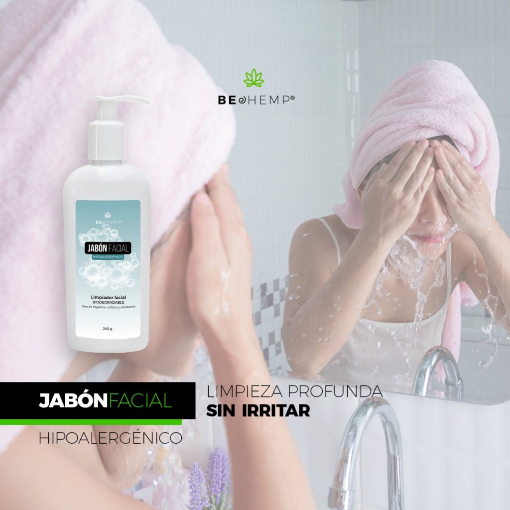 Jabón Facial Hipoalergénico 250 Ml Beohemp 3537