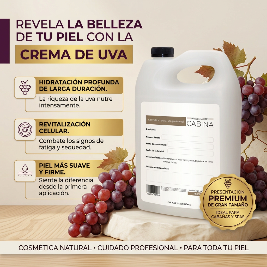 crema corporal hidratante de uva 1 galón