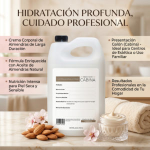 crema corporal hidratante de almendras 1 galón