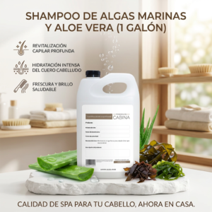 shampoo profesional hidratante de algas marinas y aloe vera alto rendimiento 1 galón