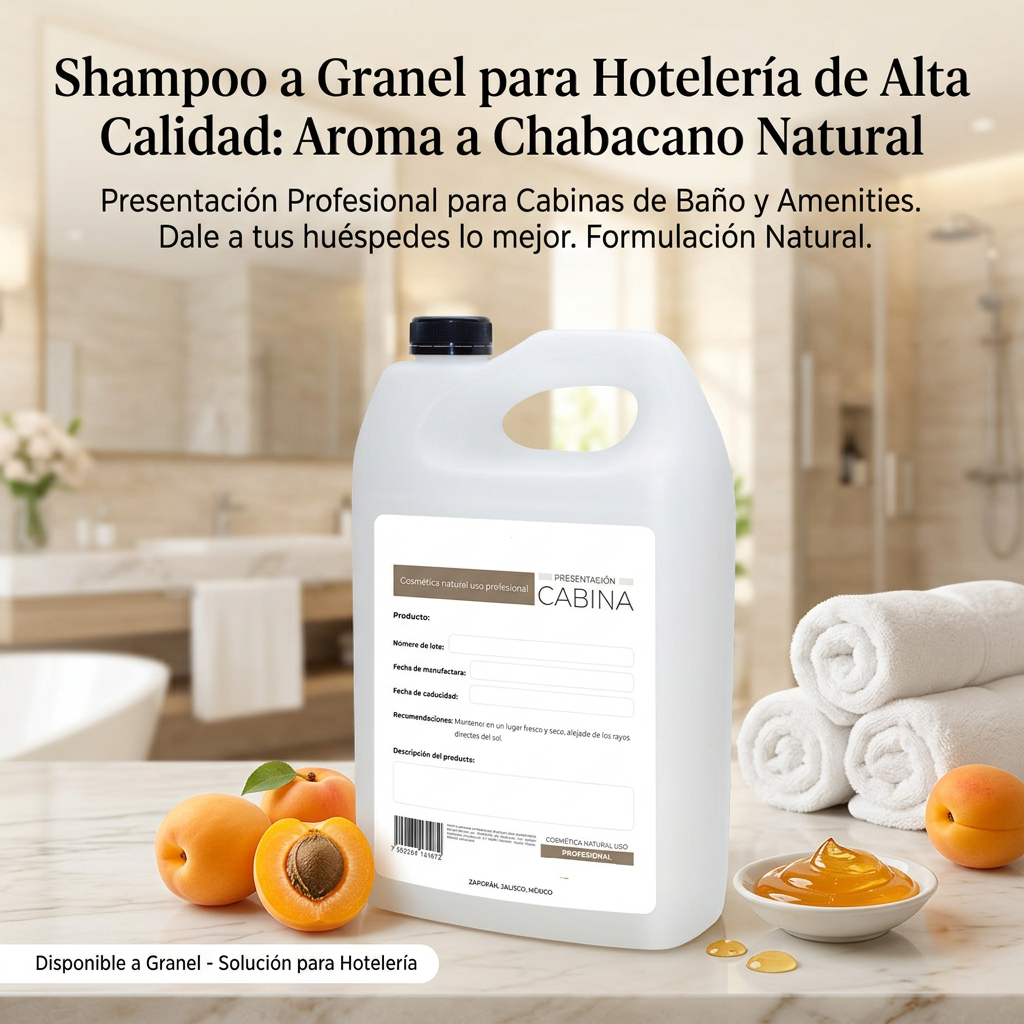 shampoo profesional hidratante de Chabacano alto rendimiento 1 galón