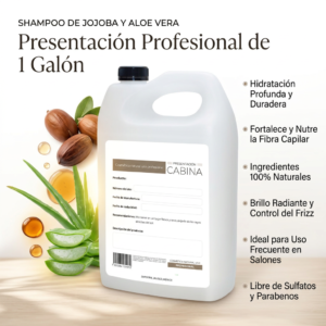 shampoo profesional hidratante de Jojoba y aloe vera alto rendimiento 1 galón