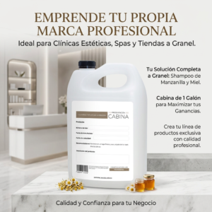 shampoo profesional hidratante de manzanilla y miel alto rendimiento 1 galón