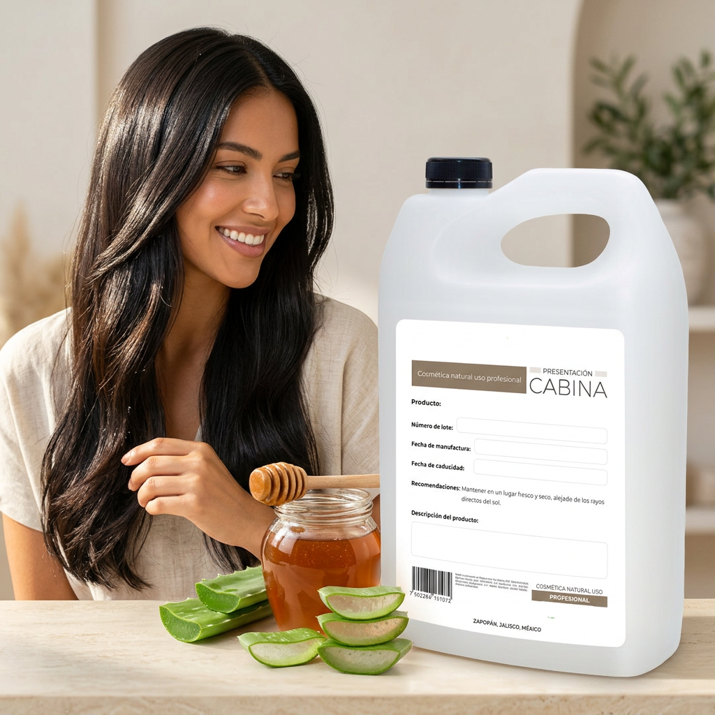 Shampoo Profesional 1 galón Miel y Aloe Vera Hidratante Uso Diario Alto Rendimiento Beohemp - Image 7
