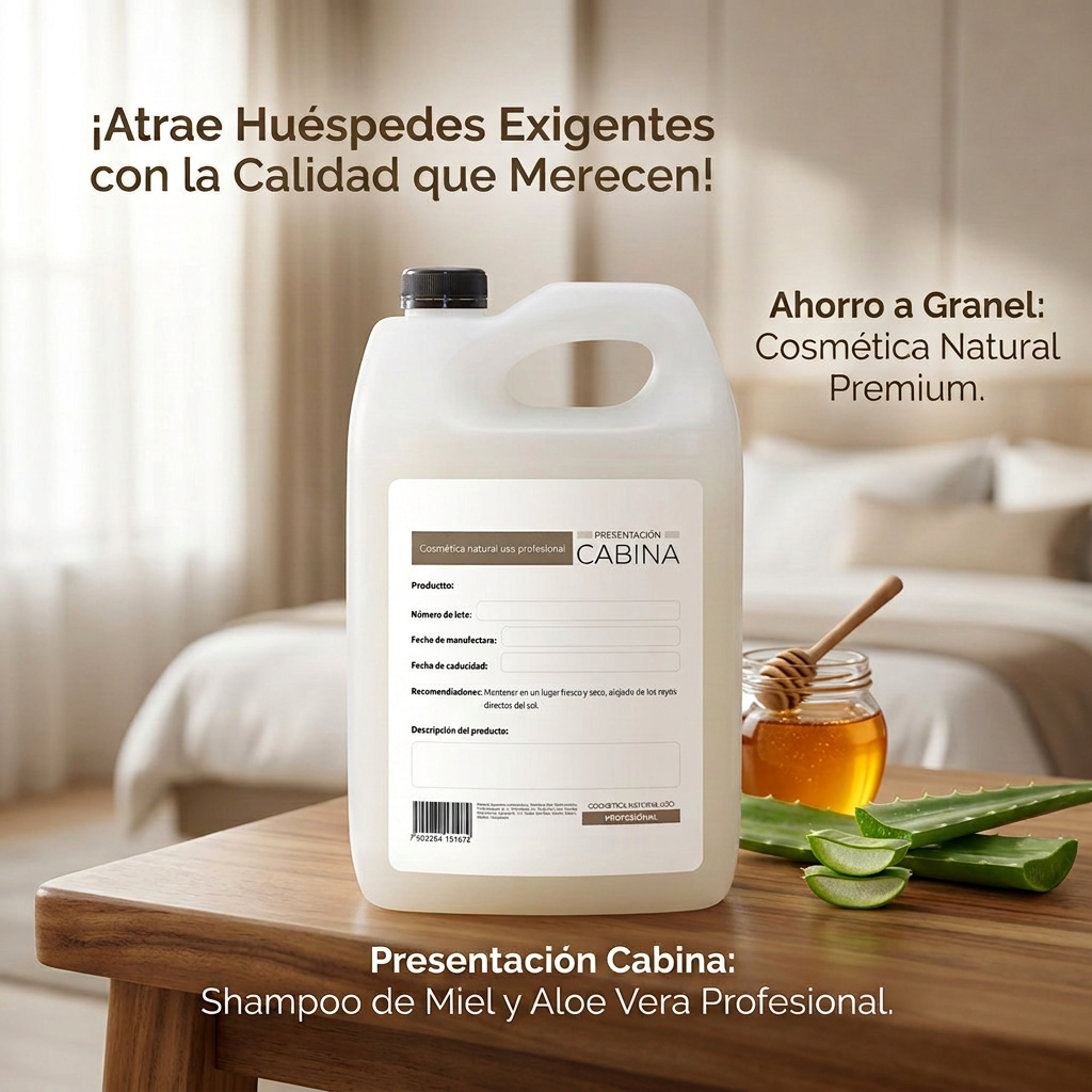 shampoo profesional hidratante de miel y aloe vera alto rendimiento 1 galón