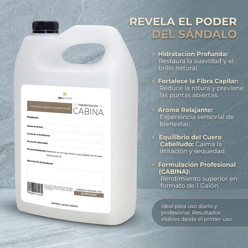 shampoo hidratante sandalo 1 galón