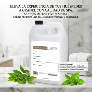 shampoo profesional hidratante de tree tea oil y menta alto rendimiento 1 galón
