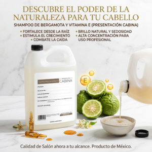 shampoo profesional hidratante de Bertamota y vitamina E alto rendimiento 1 galón