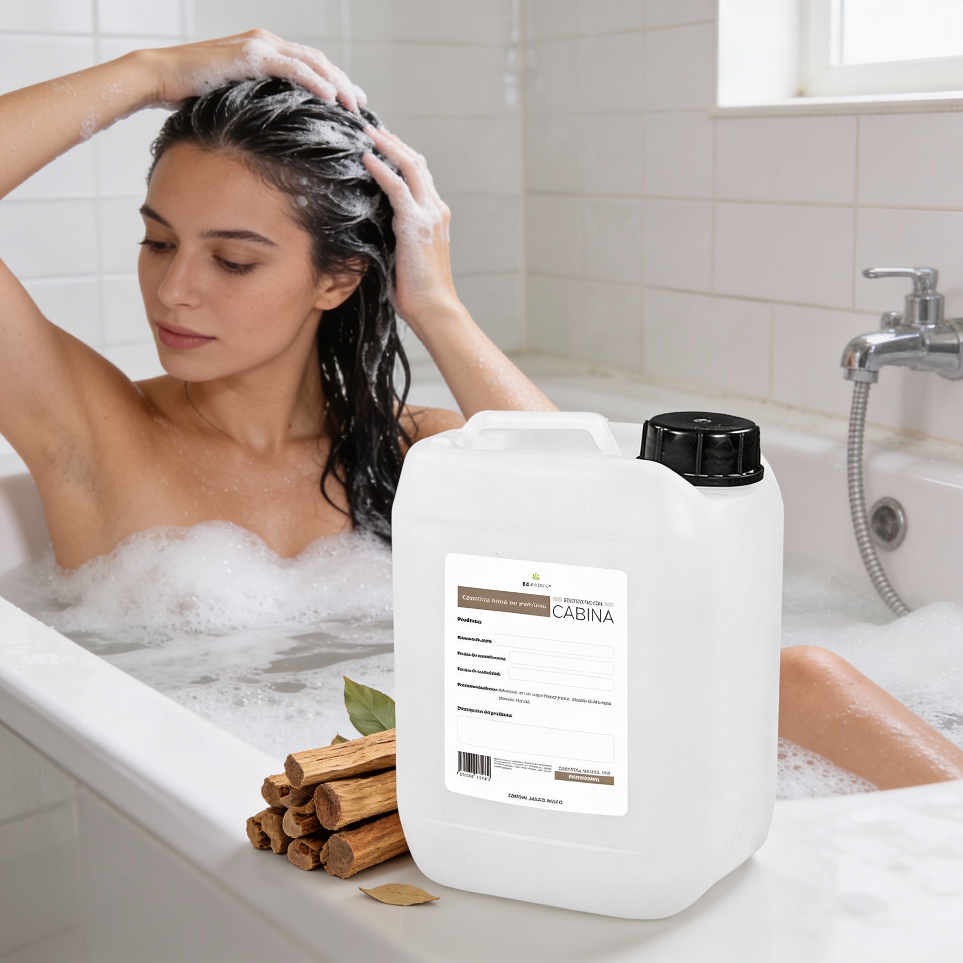 Shampoo de Sándalo 10 Litros Beohemp – Nutritivo, Hidratante y Suavizante para Cabello Seco y Maltratado