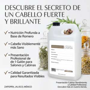 shampoo profesional hidratante de romero alto rendimiento 1 galón