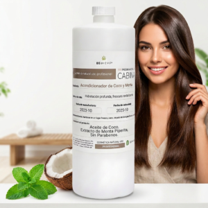 Acondicionador hidratante reparador de coco y menta 1 litro