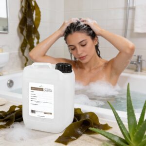 Shampoo hidratante Beohemp Aloe Vera & Algas Marinas | Para Pelo Teñido | Sin Sulfatos | A Granel 10 Litros