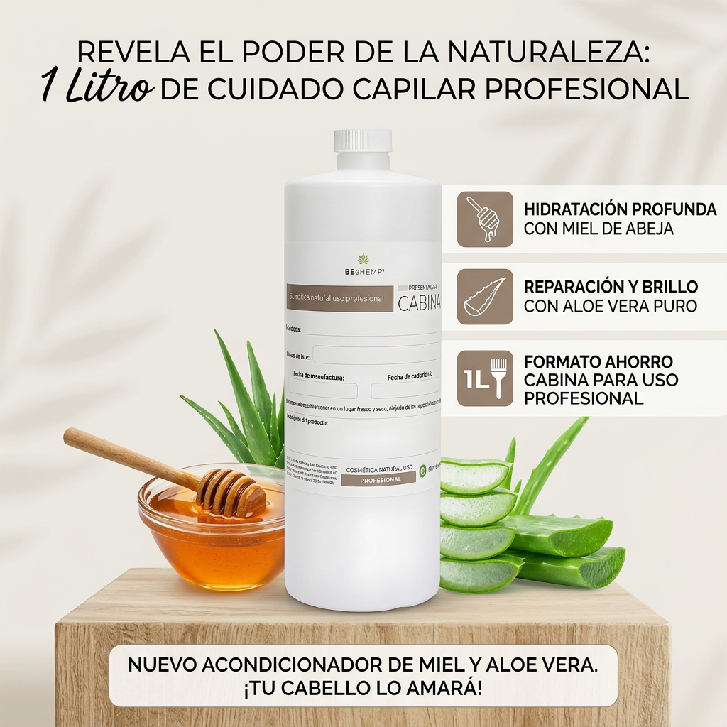 Acondicionador hidratante reparador de miel y aloe vera 1 litro