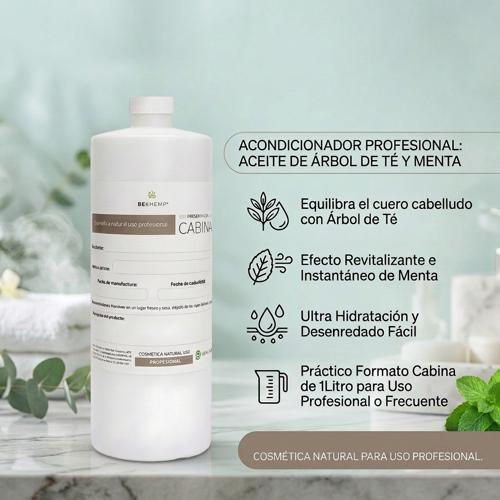 Acondicionador hidratante reparador de tea tree oil y menta 1 litro