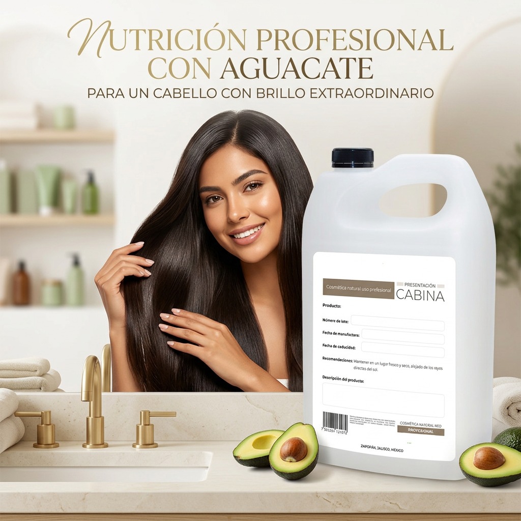 shampoo profesional hidratante de aguacate alto rendimiento 1 galón