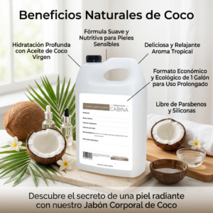 jabón corporal humectante de coco 1 galón