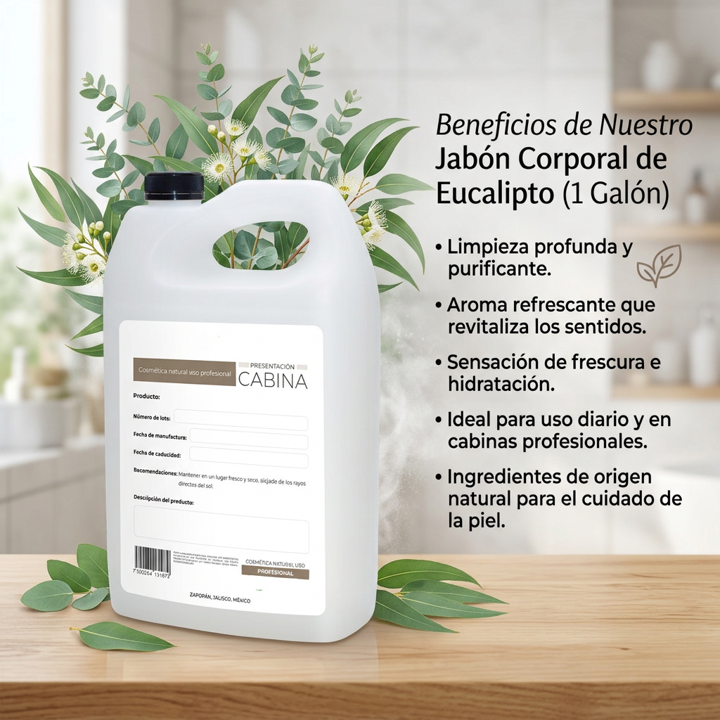 jabón corporal humectante de eucalipto 1 galón