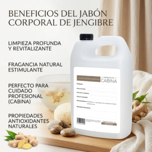 jabón corporal humectante de jengibre 1 galón