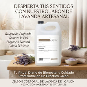 jabón corporal humectante de lavanda 1 galón