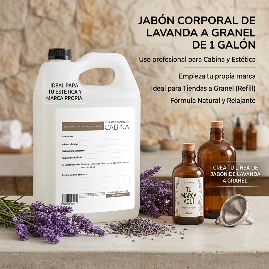 jabón corporal humectante de lavanda 1 galón
