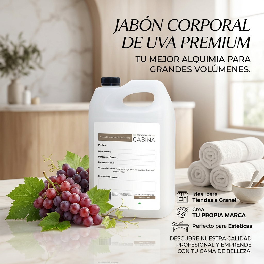 jabón corporal humectante de uva 1 galon