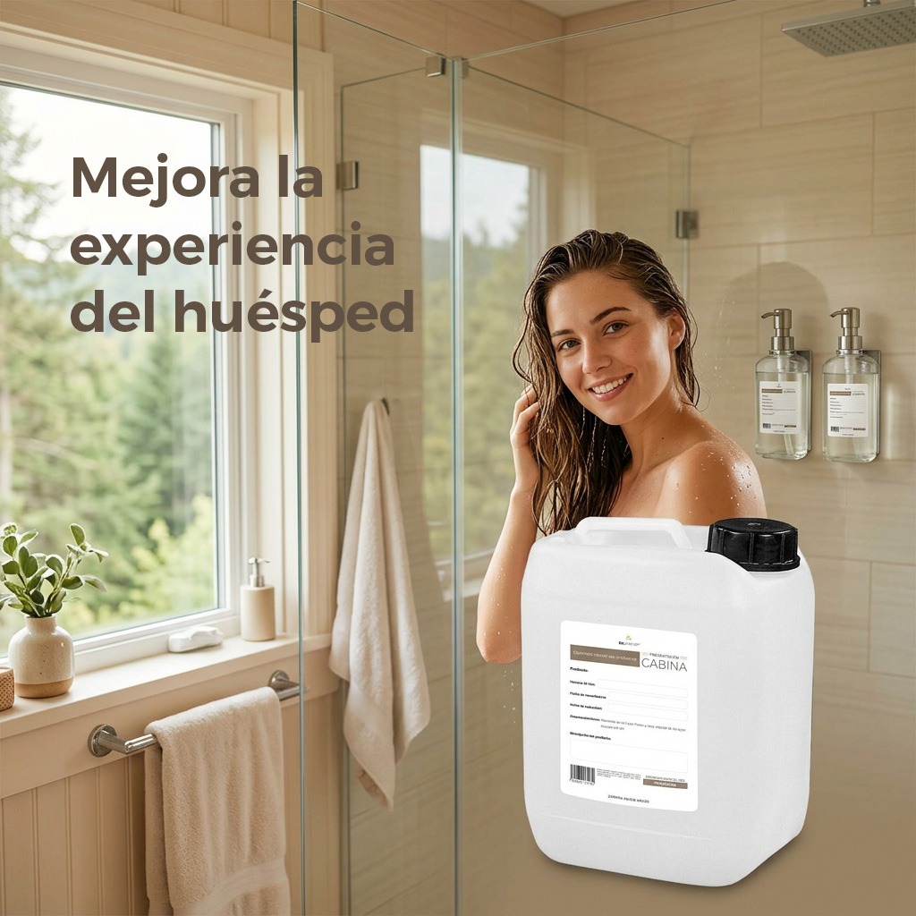 shampoo profesional hidratante de 1 litros para hotel y airbnb en dispensador refill envase sellado