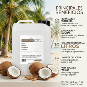 jabón corporal humectante de coco a granel 10 litros