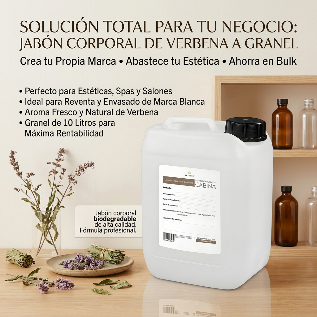 jabón corporal humectante de verbena a granel 10 litros