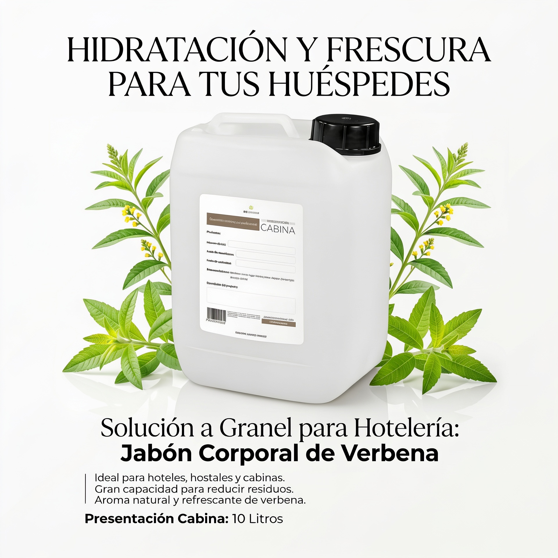 jabón corporal humectante de verbena a granel 10 litros