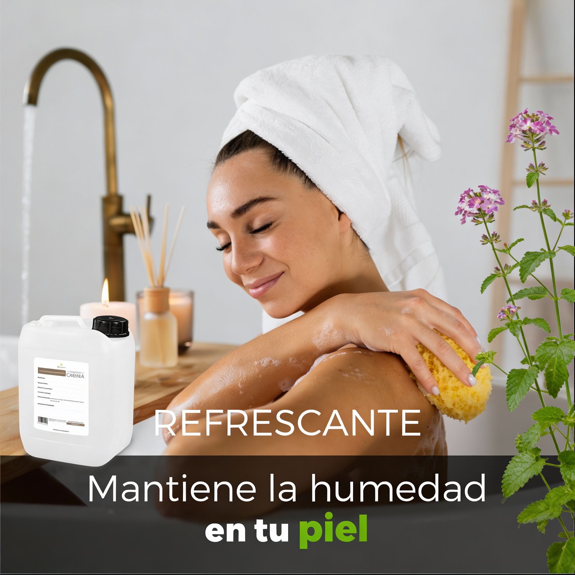 Jabón Líquido de Verbena 10 Litros, Biodegradable, Sin Sulfatos ni Parabenos