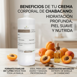 crema corporal hidratante chabacano 1 litro