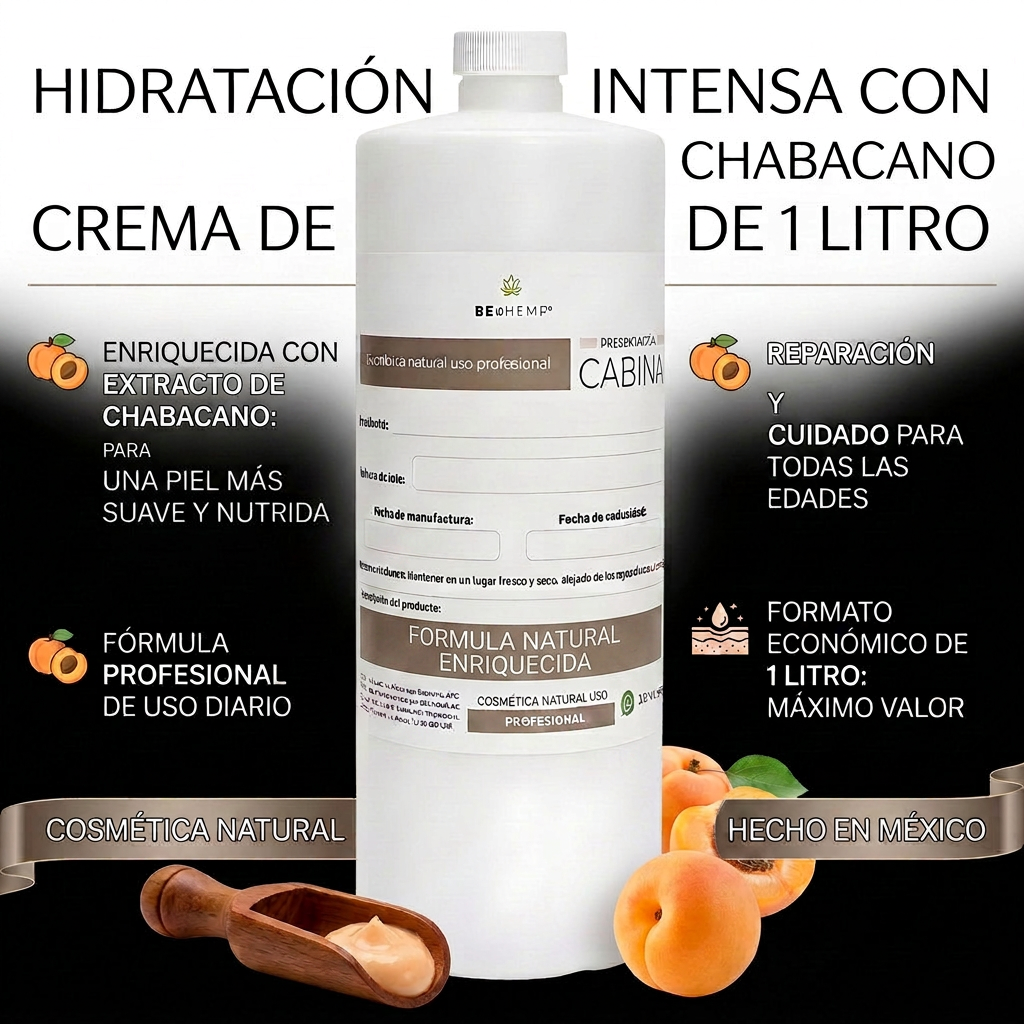 crema corporal hidratante chabacano 1 litro