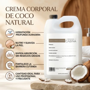 crema corporal hidratante de coco 1 galón