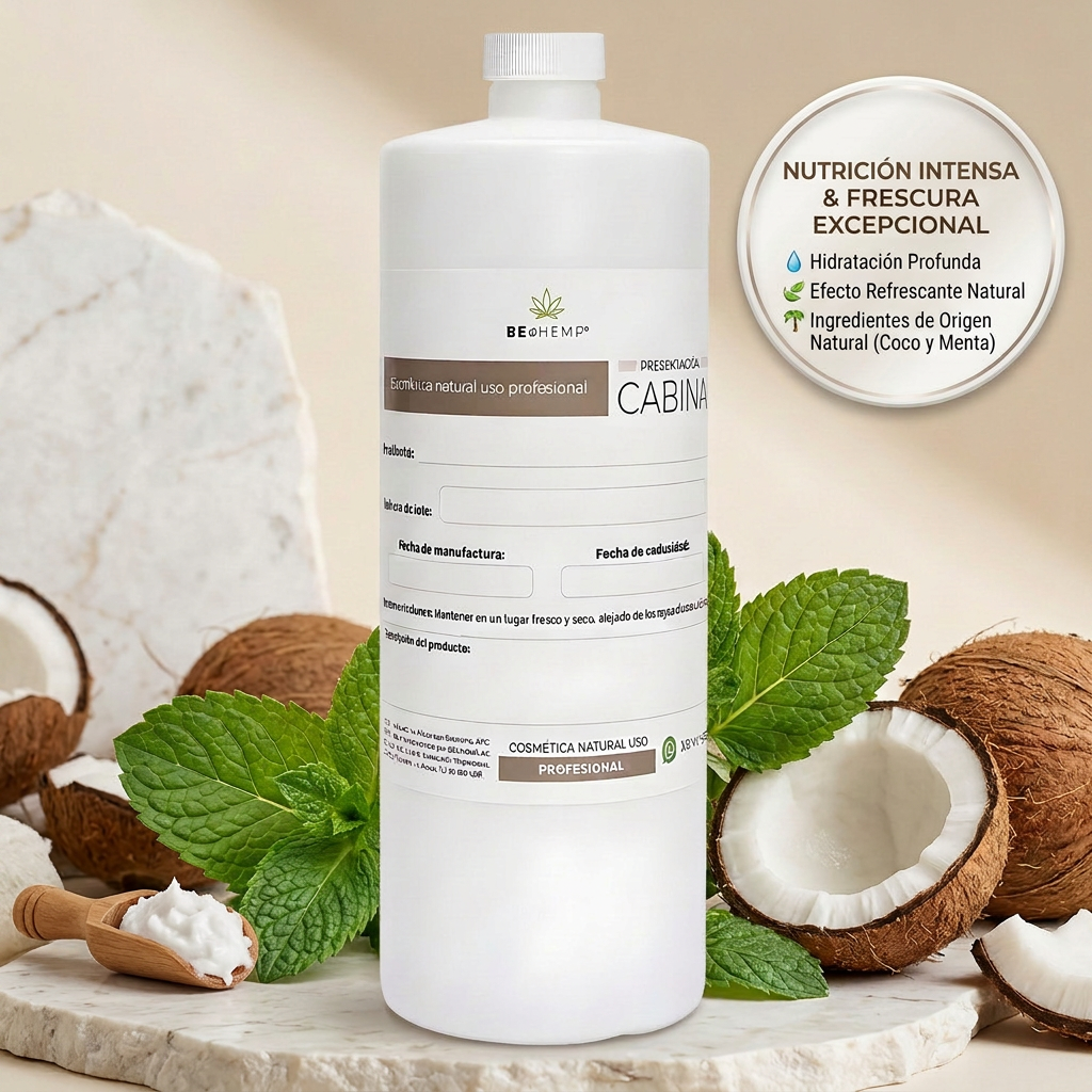 crema corporal hidratante coco y menta 1 litro