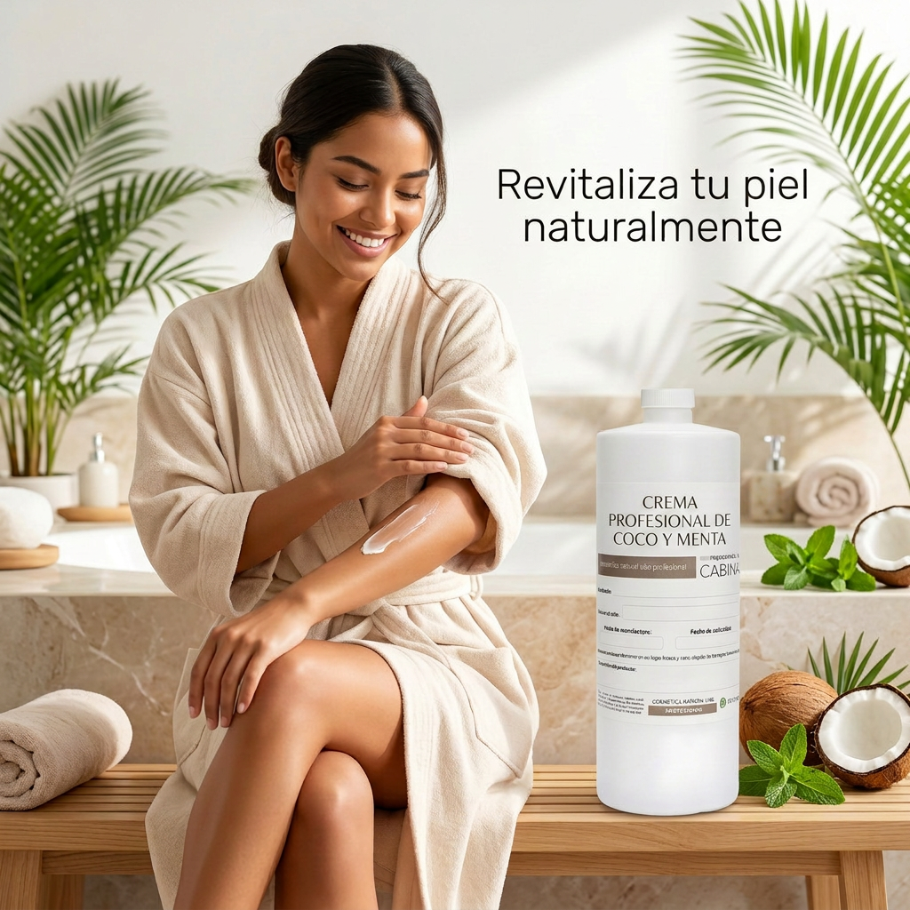 crema corporal hidratante coco y menta 1 litro
