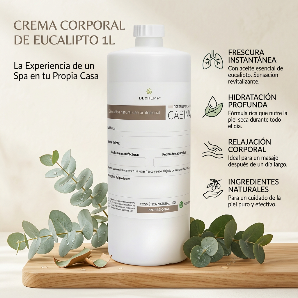 crema corporal hidratante eucalipto 1 litro