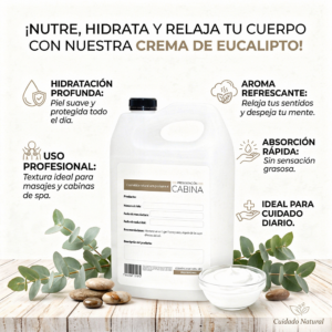 crema corporal hidratante de eucalipto 1 galón