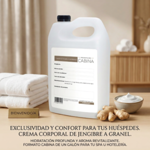 crema corporal hidratante de jengibre 1 galón