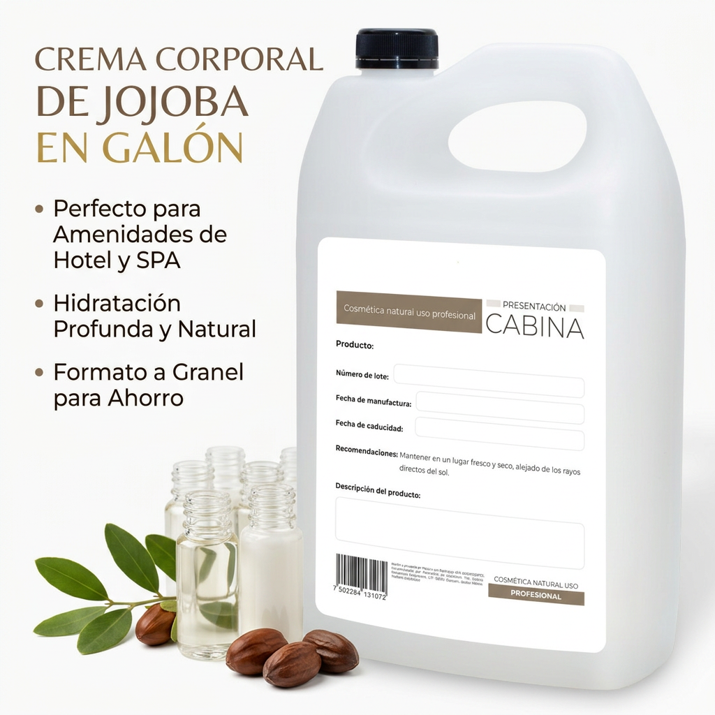 crema corporal hidratante de jojoba 1 galón
