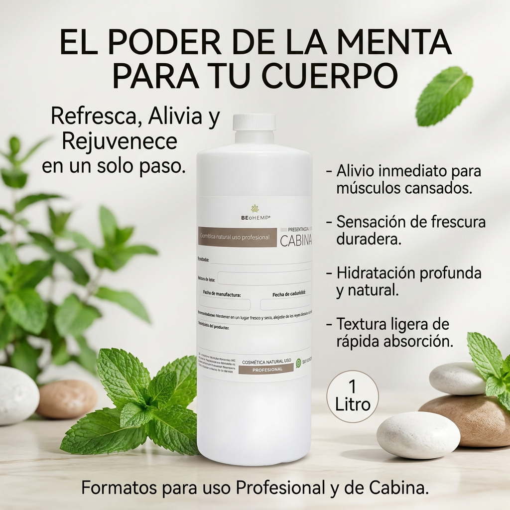 crema corporal hidratante menta 1 litro