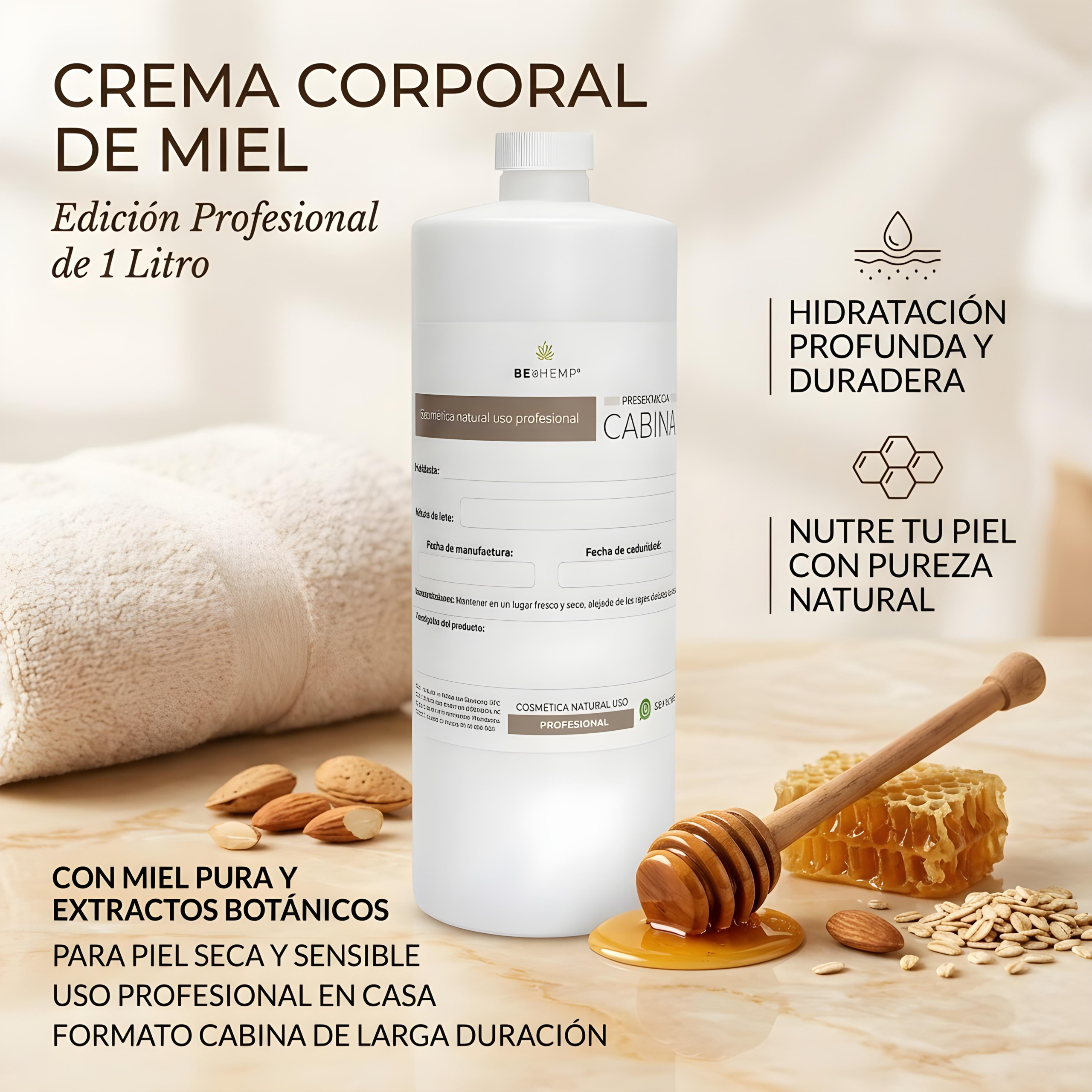 crema corporal hidratante miel 1 litro