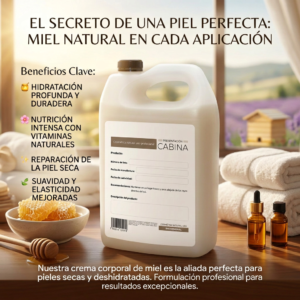 crema corporal hidratante de miel 1 galón