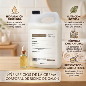 crema corporal hidratante de ricino 1 galón